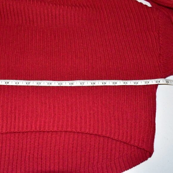 Dref Pine Slouchy Crop Knit Jumper Sweater Red Size XS - Picture 4 of 7